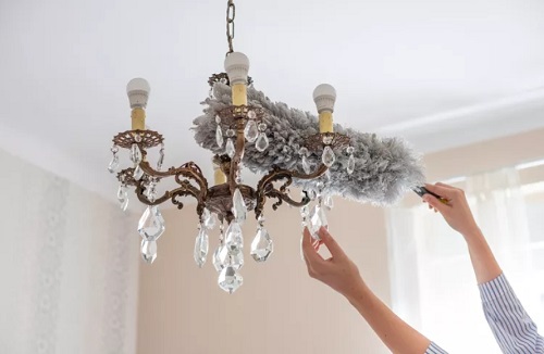 Clean Chandelier Without Taking Down A